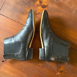J. Crew Black Leather Chelsea Boots, size 8